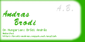 andras brodi business card