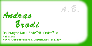 andras brodi business card